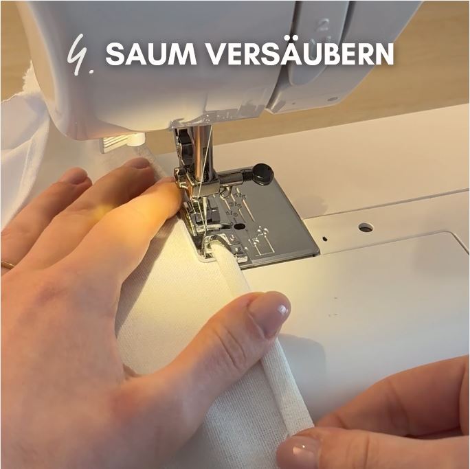 Saum beim Tellerrock versäubern