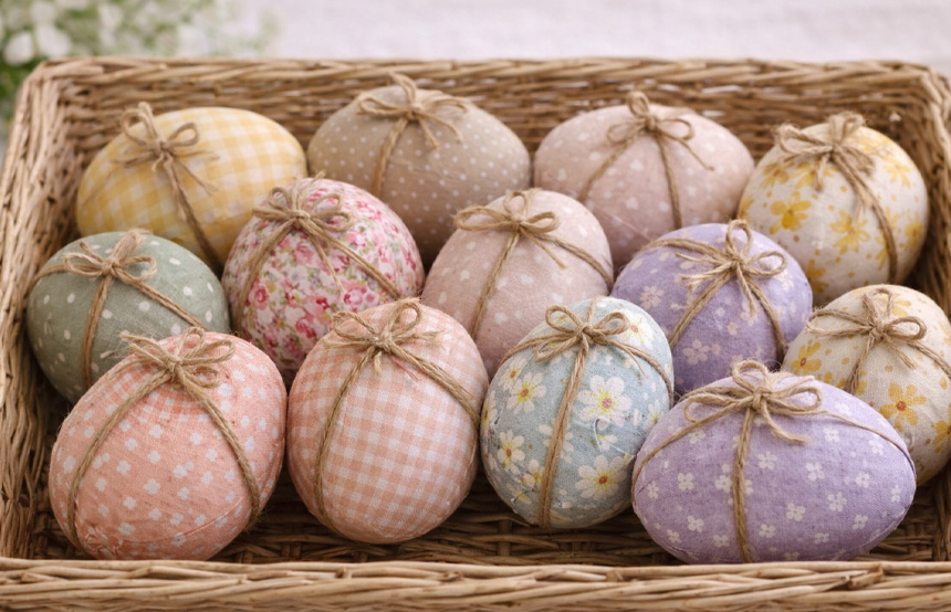 Stoffeier für Ostern selber machen