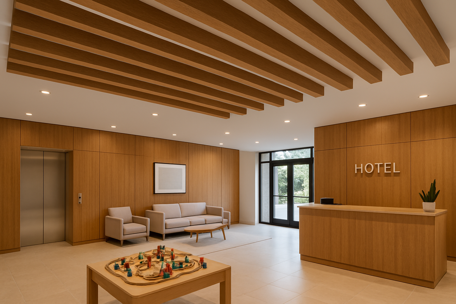 Akustikpaneele an der Decke