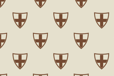 Tipi-Zeltstoff - Ritter-Schild Braun