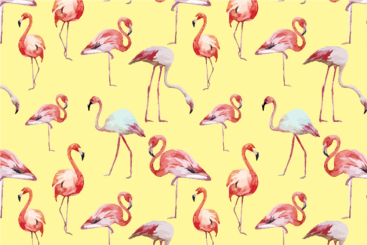 Flamingo-Schwarm - Outdoor-Stoff 