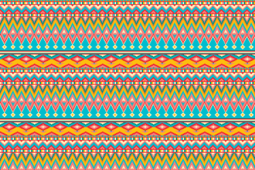 Polar-Fleece Indio - Zacken-Design - Bunt 