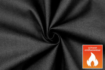 Segeltuch schwer entflammbar - 420 cm - Schwarz 