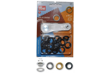 Ösen-Set 11 mm rostfrei - Goldfarben 