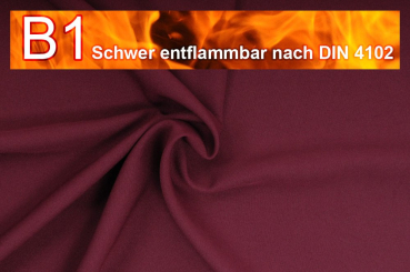 Allround Stoff - schwer entflammbar - Bordeaux - 2,0 Meter Bordeaux