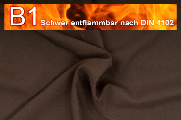 Allround Stoff - schwer entflammbar - Braun - 2,0 Meter Braun