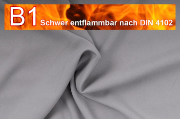 Allround Stoff - schwer entflammbar - Silber - 1,0 Meter Silber
