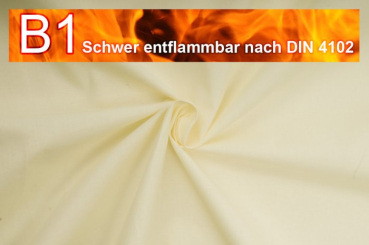 Baumwolle schwer entflammbar B1 - Champagner - 2,0 Meter Champagner