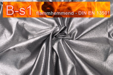 Lurex-Dekostoff - flammhemmend - 310 cm Silber