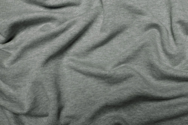 Kuschel-Sweat-Stoff - Uni Grau Melange