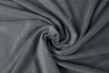 Feinripp - Jersey-Cord - Uni Grau
