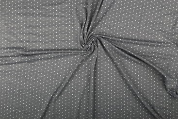 Jersey-Stoff - Mini-Punkte - Grau 