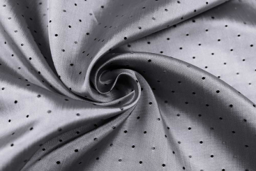 Jacquard-Taft Premium - Tupfen - Silber 
