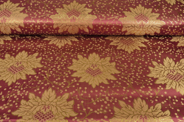 Brokat Golden Rome - Bordeaux/Gold 