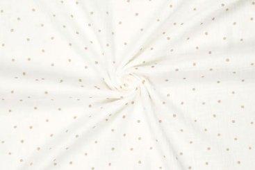 Double Gauze - Simple Dots - Off White 