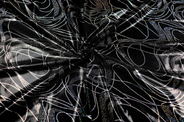 Tanzkleiderstoff Lycra - Flow- Schwarz 