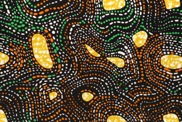 African Waxprint doppelseitig -  Tansania 