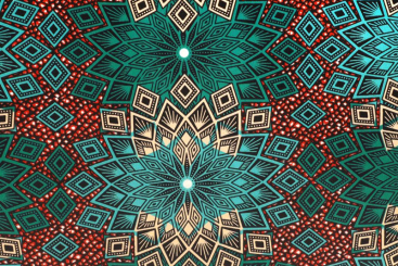African Waxprint doppelseitig -  Simbabwe 