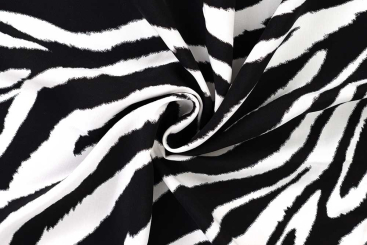 Viskose-Popeline - Zebra-Muster 