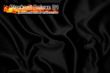 Blackout Deluxe - Permanent schwer entflammbar - Schwarz - 1,0 Meter 