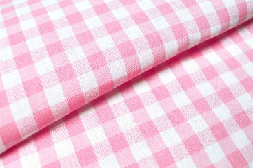 Baumwolle Vichy-Karo - 10 mm Rosa