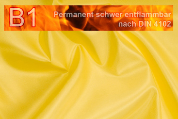 Taftstoff permanent schwer entflammbar - 310 cm - Gelb - 2,0 Meter Gelb