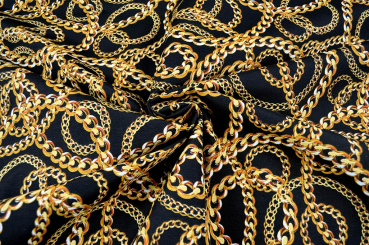 Deko-Stoff - Gold Chains - 280 cm breit 
