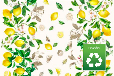 Dekostoff Recycling - Frische Zitronen 