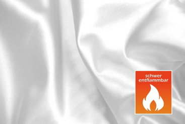 Event-Satin - 308 cm - perm. schwer entflammbar Weiß