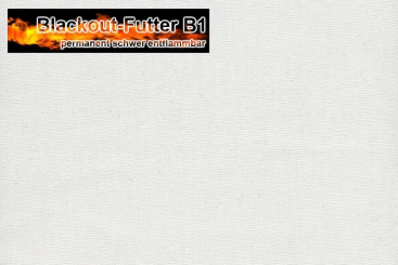 Blackout Gardinenfutter, permanent B1 - Weiß - 2,0 Meter 