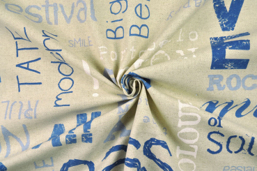 Deko-Stoff premium London - British Lifestyle - Blau 