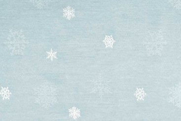 Jacquard-Dekostoff zweiseitig - Schneeflocken - Hellblau/Eisblau 