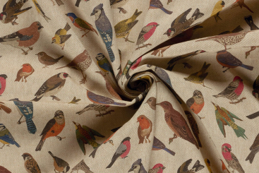 Dekostoff Digitaldruck - Vogel-Vielfalt 