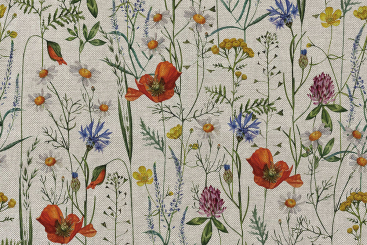 Dekostoff Digitaldruck - Wiesenblumen 
