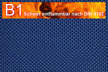 Zeltstoff Hightech schwer entflammbar - 240 g - Fluorcarbon - Dunkelblau - 1,0 Meter Dunkelblau