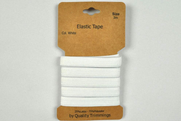 Elastikband 5 mm - 3 m - Weiß 