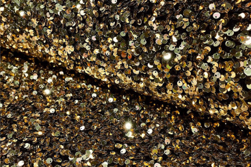 Samt-Stoff deluxe - Pailletten Gold