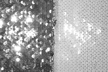 Pailletten-Wende-Stoff - White and Silver 