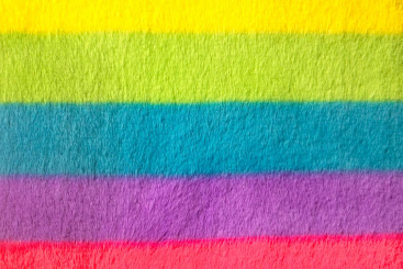Plüschfell - Rainbow Stripes 