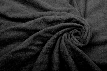 Frottee 2-seitig - 140 cm Schwarz