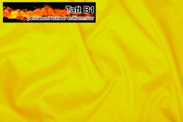 Taft - permanent schwer entflammbar B1 - Gelb - 1,0 Meter 