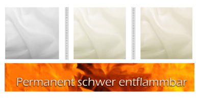 Voile-Gardinenstoff - permanent schwer entflammbar - 300 cm 