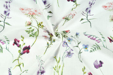 Gardinen-Stoff transparent - Friedis Blumenwelt 
