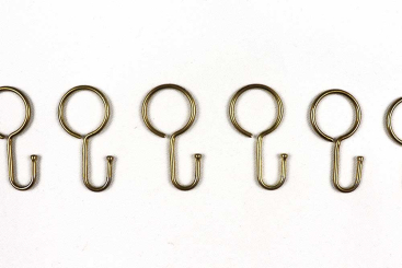 20x Seilhaken Metall - vermessingt 