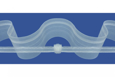 Wellenband m. Steg - 2,5-fache Stoffmenge - 10 cm breit 