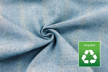 Gardinenstoff aus recycelten Jeans - Stripes - 300 cm 
