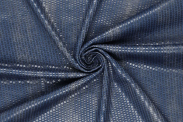Jeansstoff mit schimmernden Pailletten 