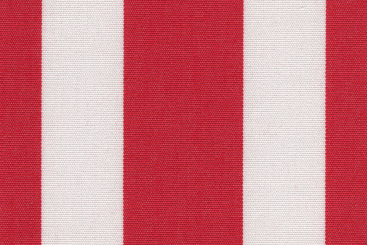 Markisen-/Outdoor-Stoff - Blockstreifen Weiß/Rot