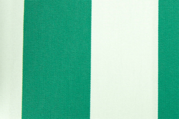 Markisenstoff 140 cm - Italy Sun - Blockstreifen Grün / Weiss