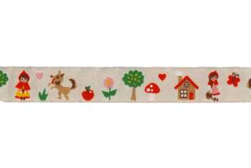 Borte Jacquard - 2 cm breit - Rotkäppchen - Meterware 